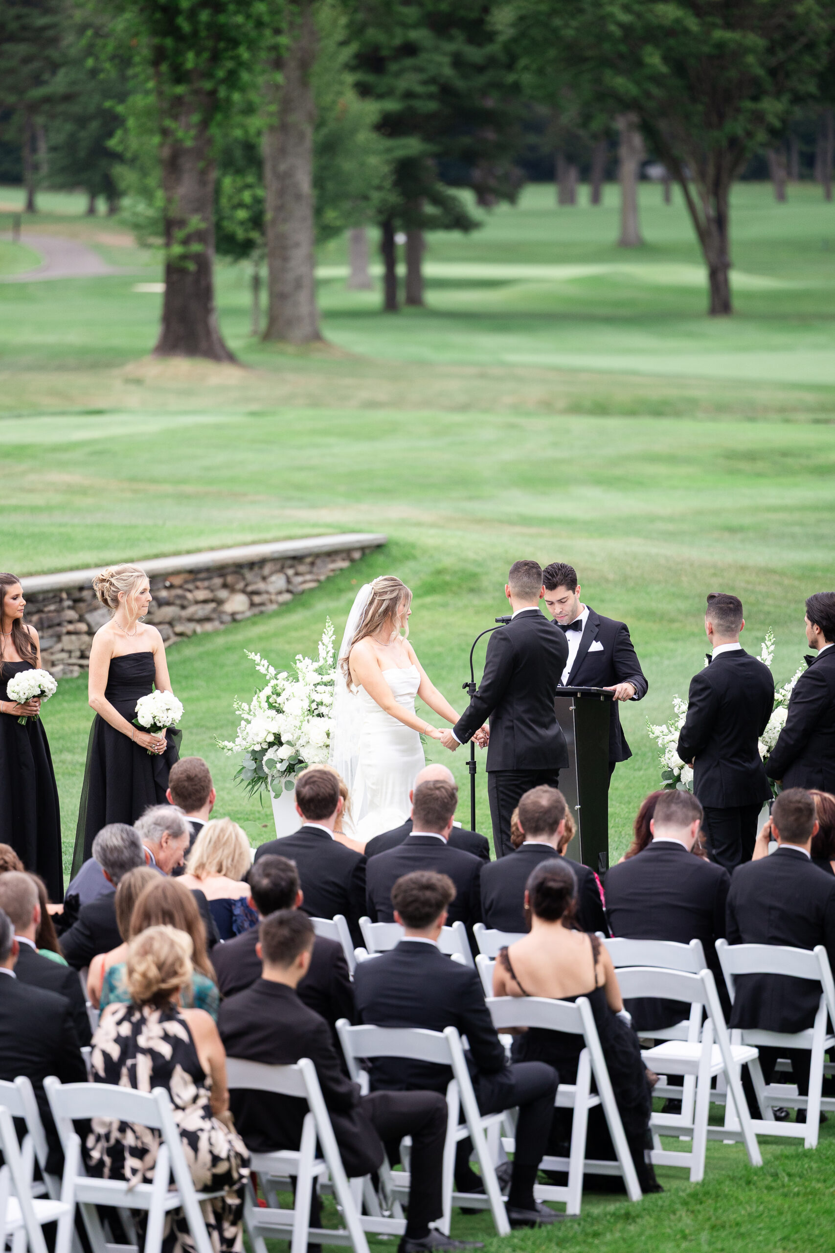 Brookville Country Club outdoor wedding ceremony