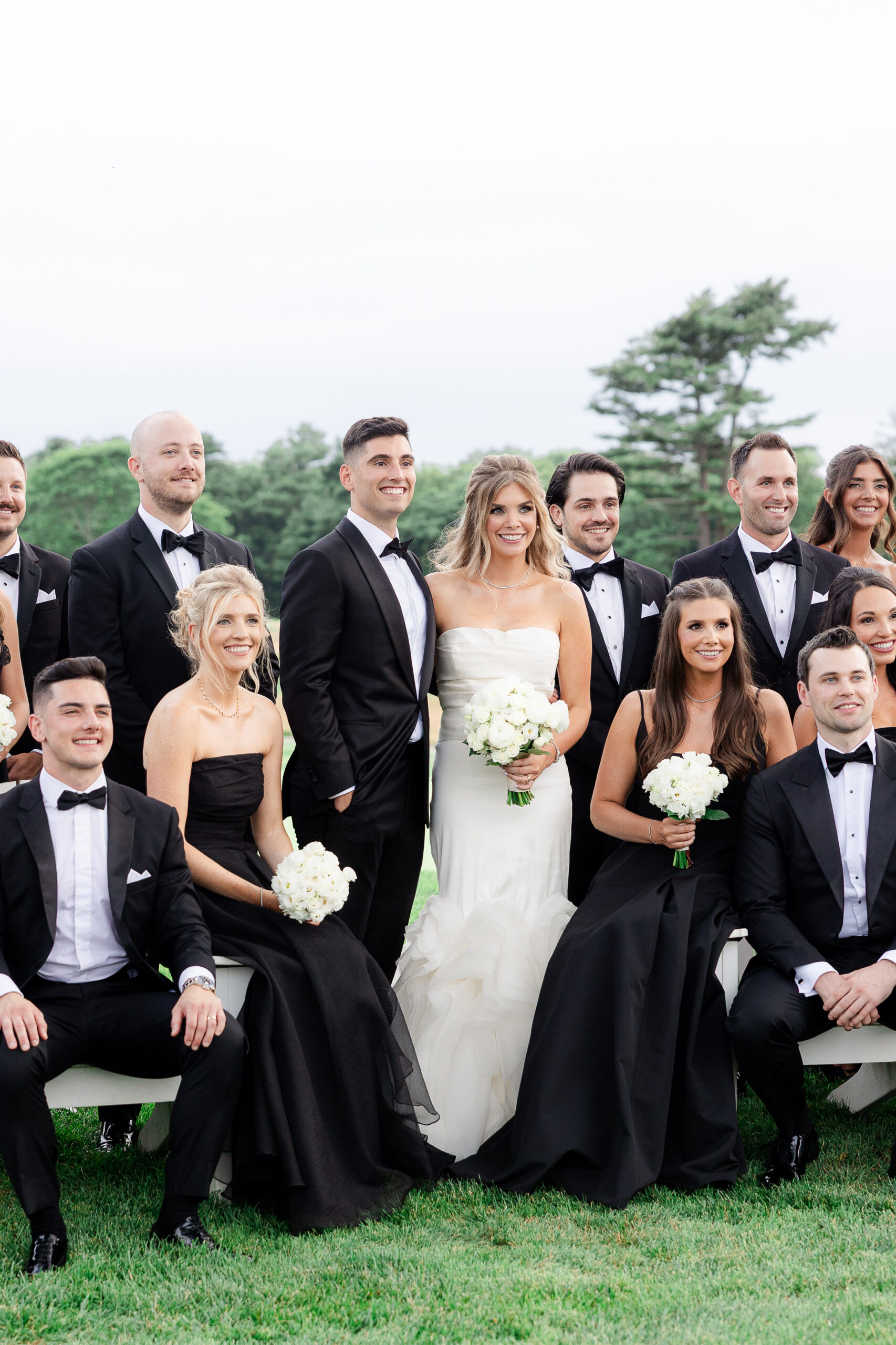 Wedding party at Brookville Country Club