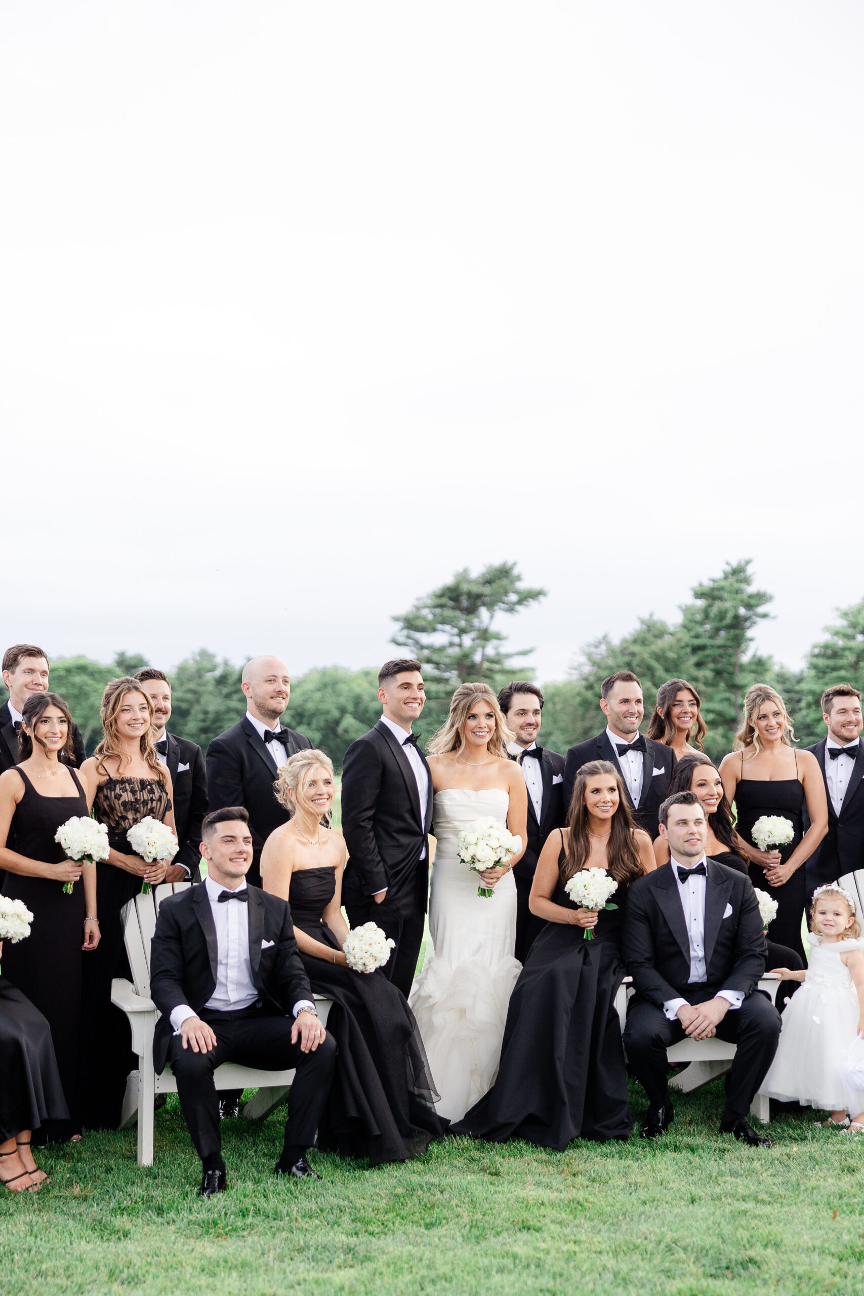 Wedding party at Brookville Country Club