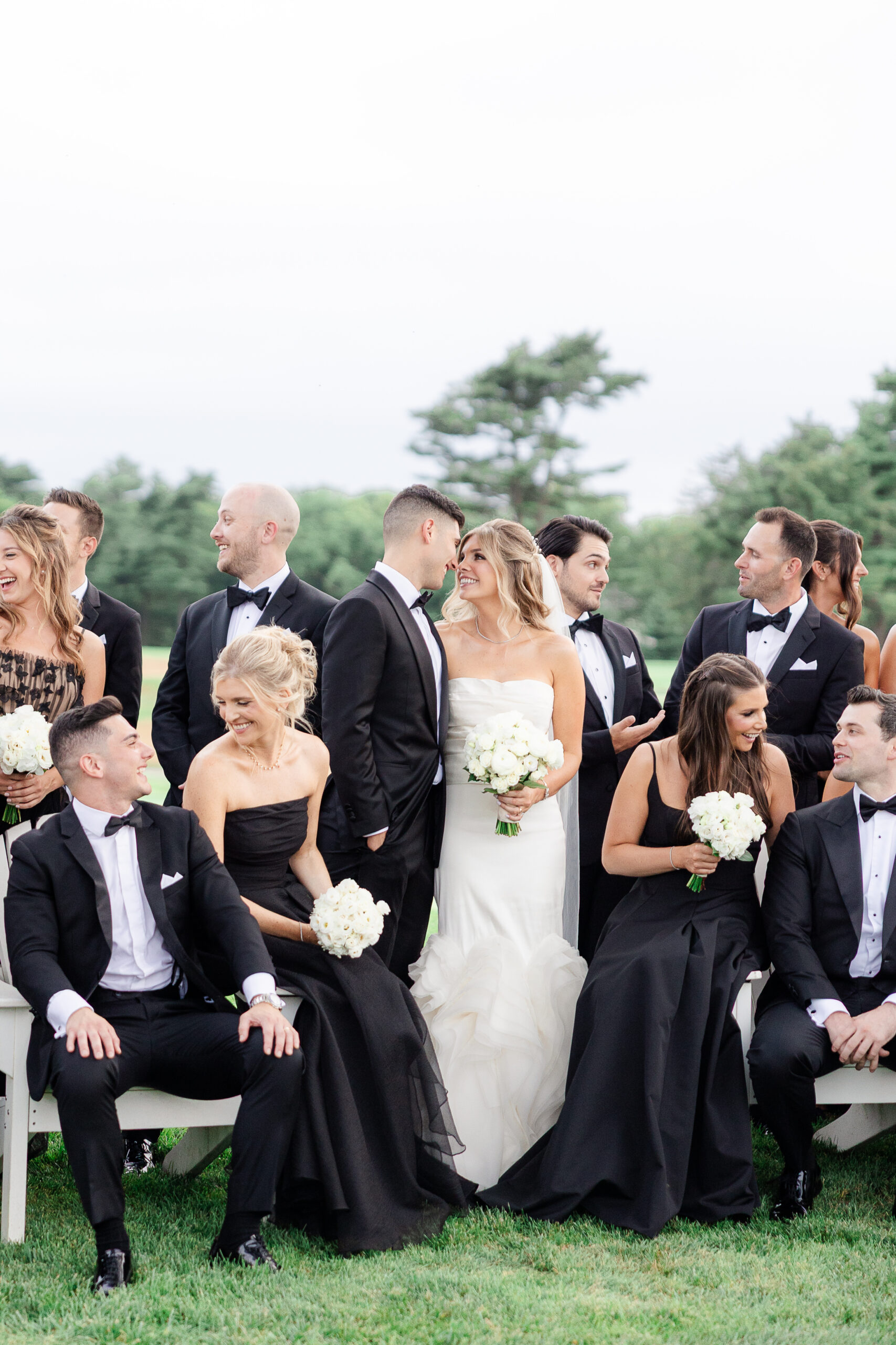 Wedding party at Brookville Country Club