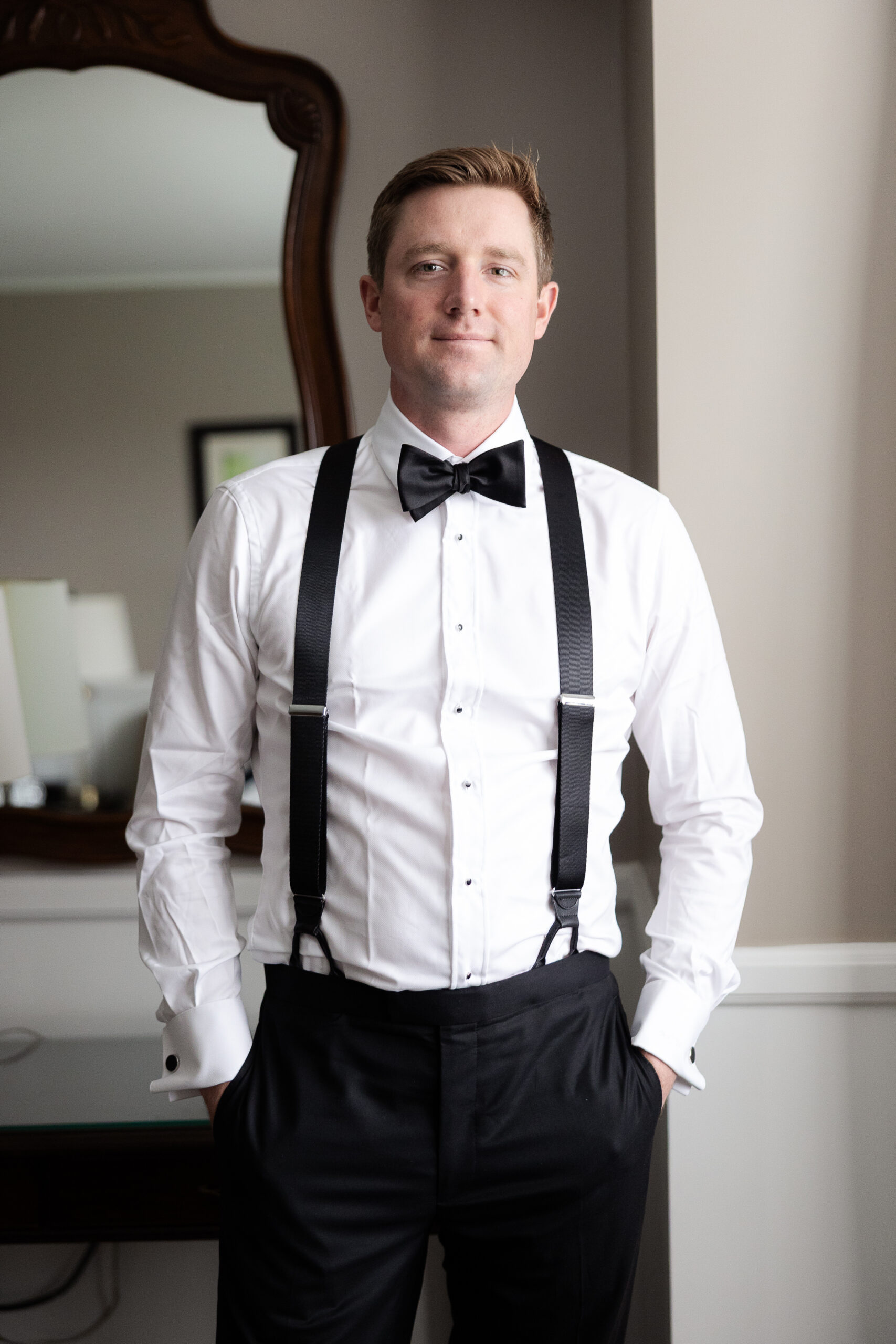 Groom portraits for Bethpage Wedding Day