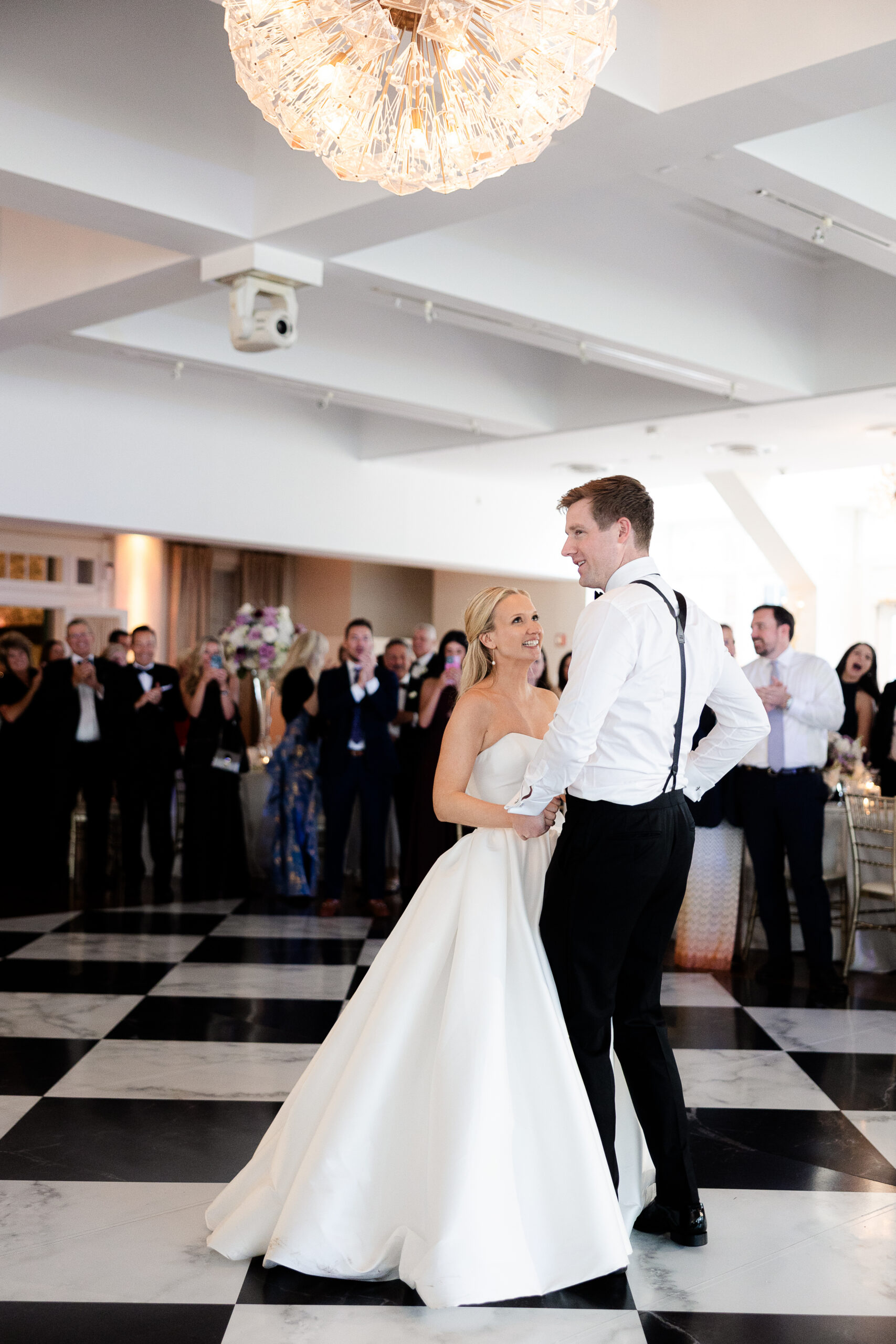 Bride and groom wedding first dance at Heritage Club wedding venue