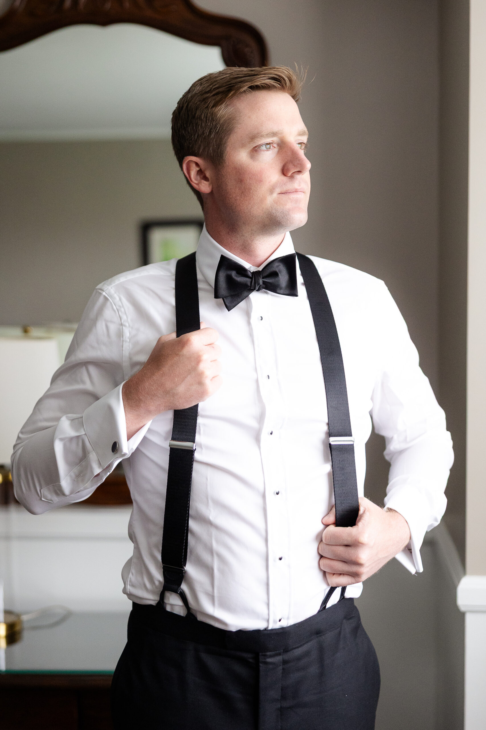 Groom portraits for Bethpage Wedding Day