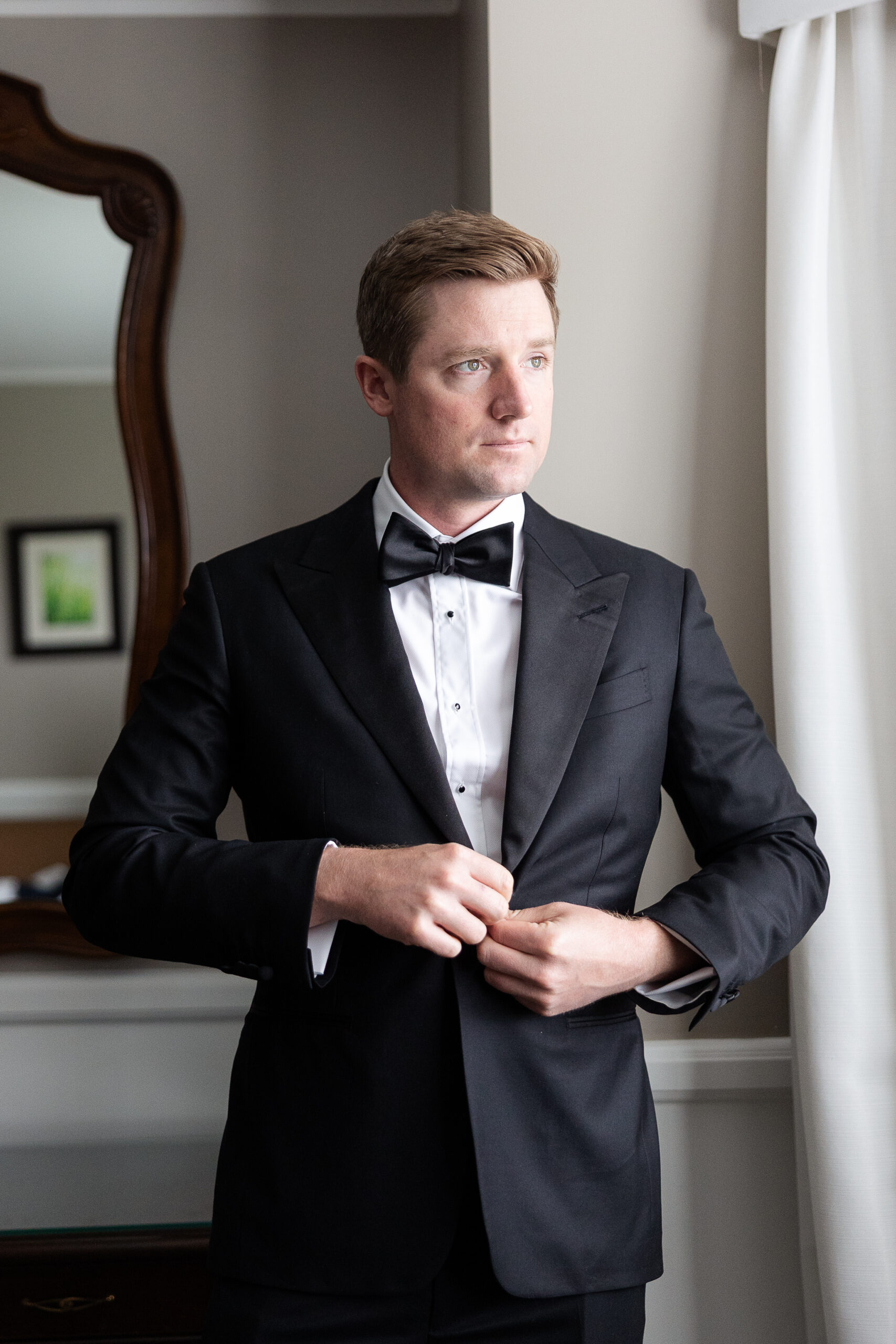 Groom portraits for Bethpage Wedding Day