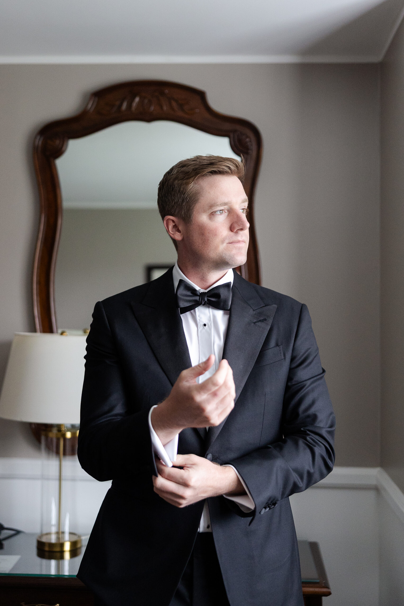 Groom portraits for Bethpage Wedding Day