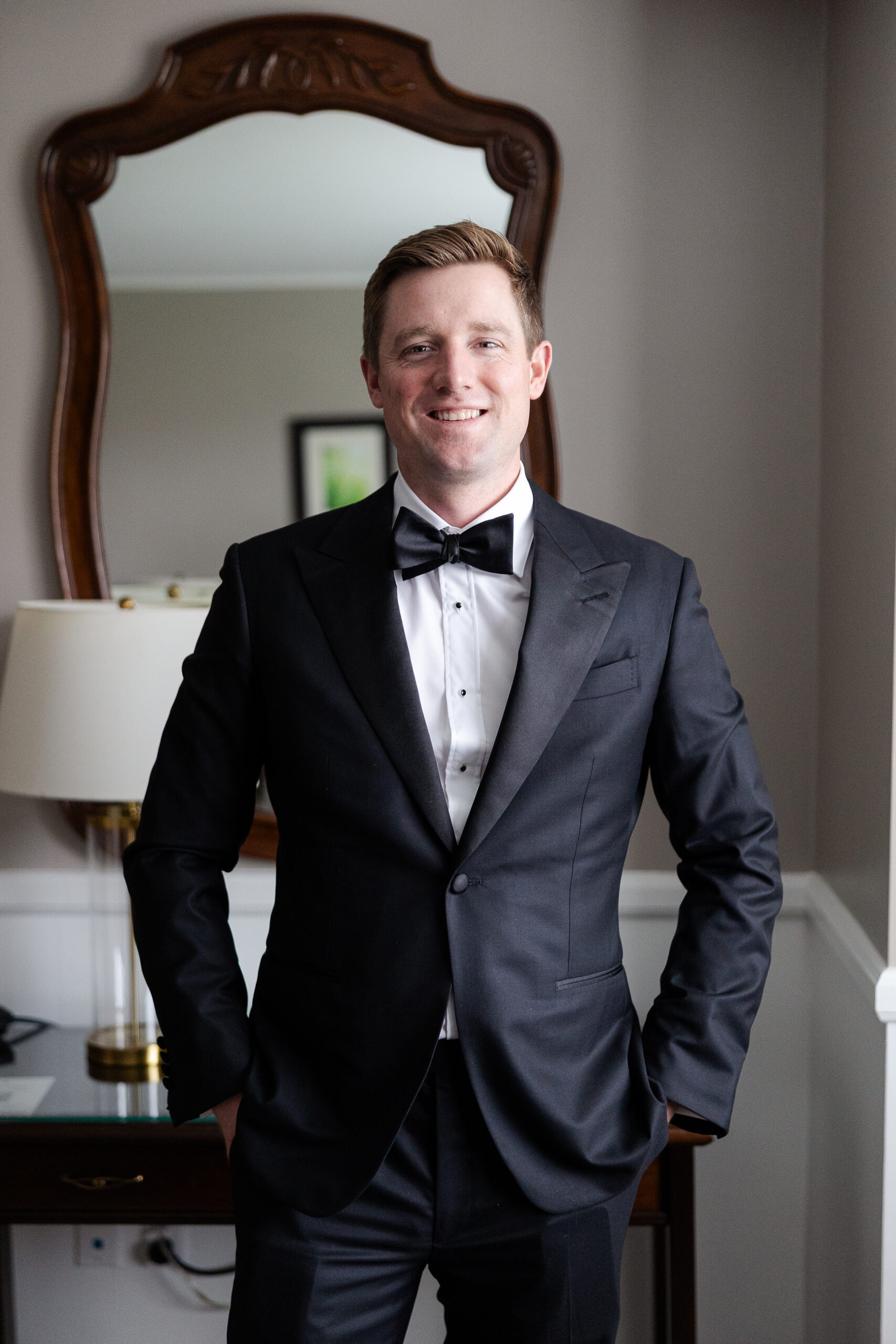 Groom portraits for Bethpage Wedding Day