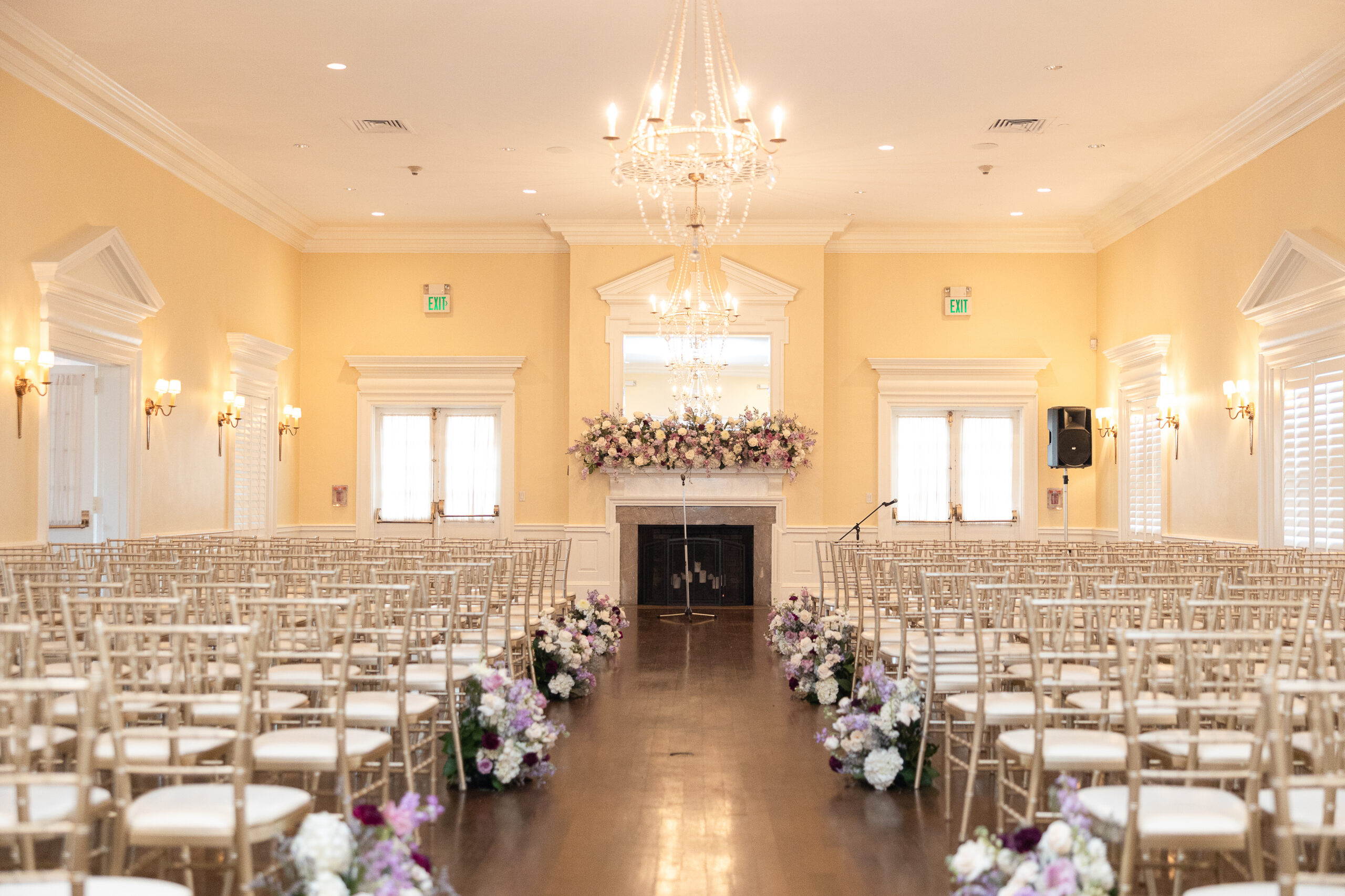 Wedding reception for indoor ceremony at Heritage Club