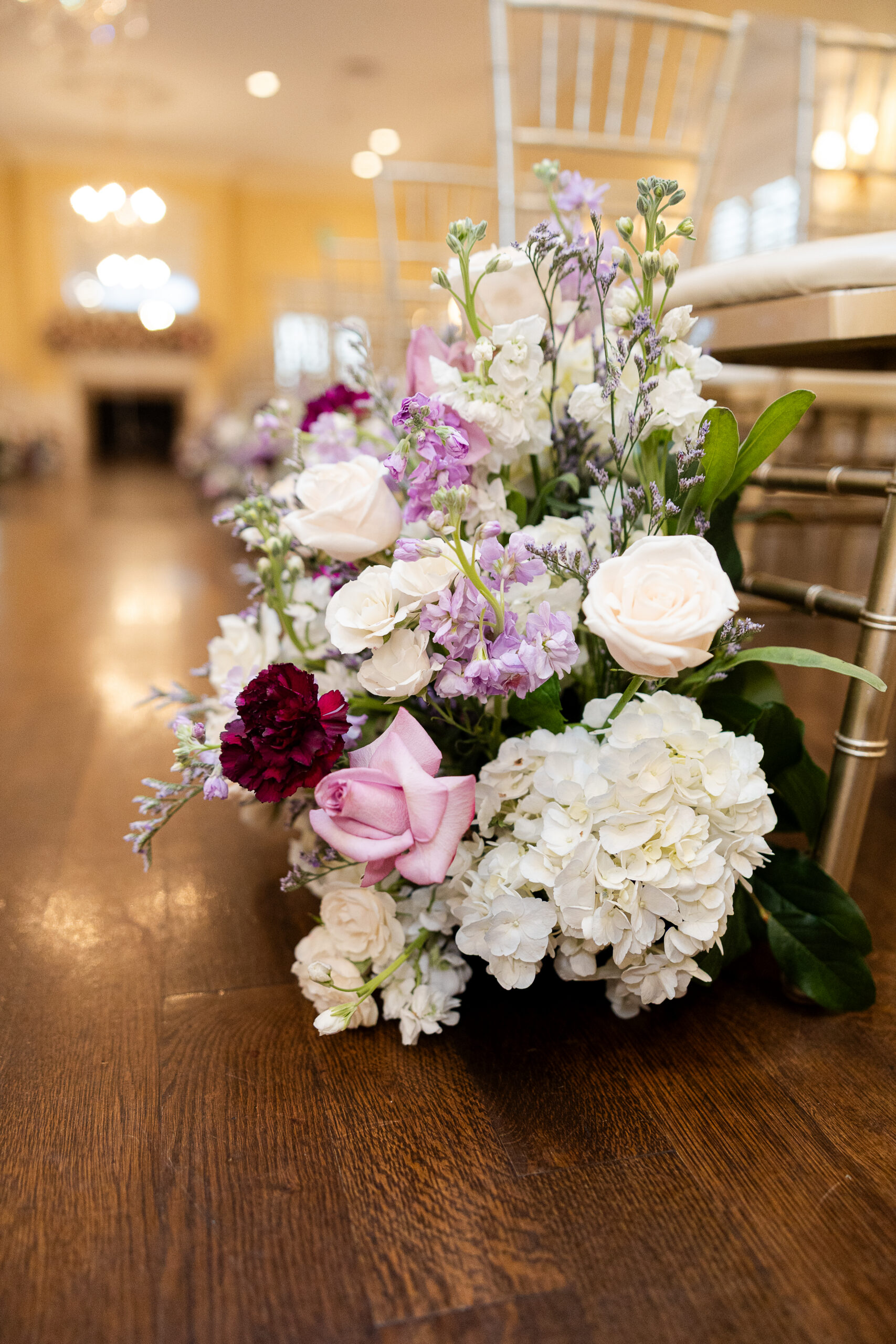 Wedding reception for indoor ceremony at Heritage Club