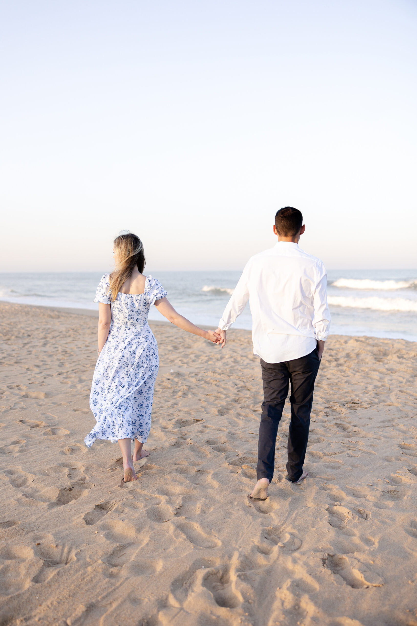 Beach engagement portraits