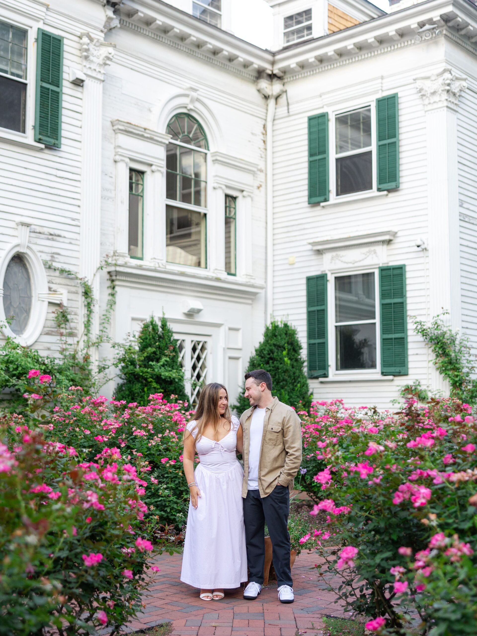 NJ Engagement Session at the Sundial in the Rose Garden