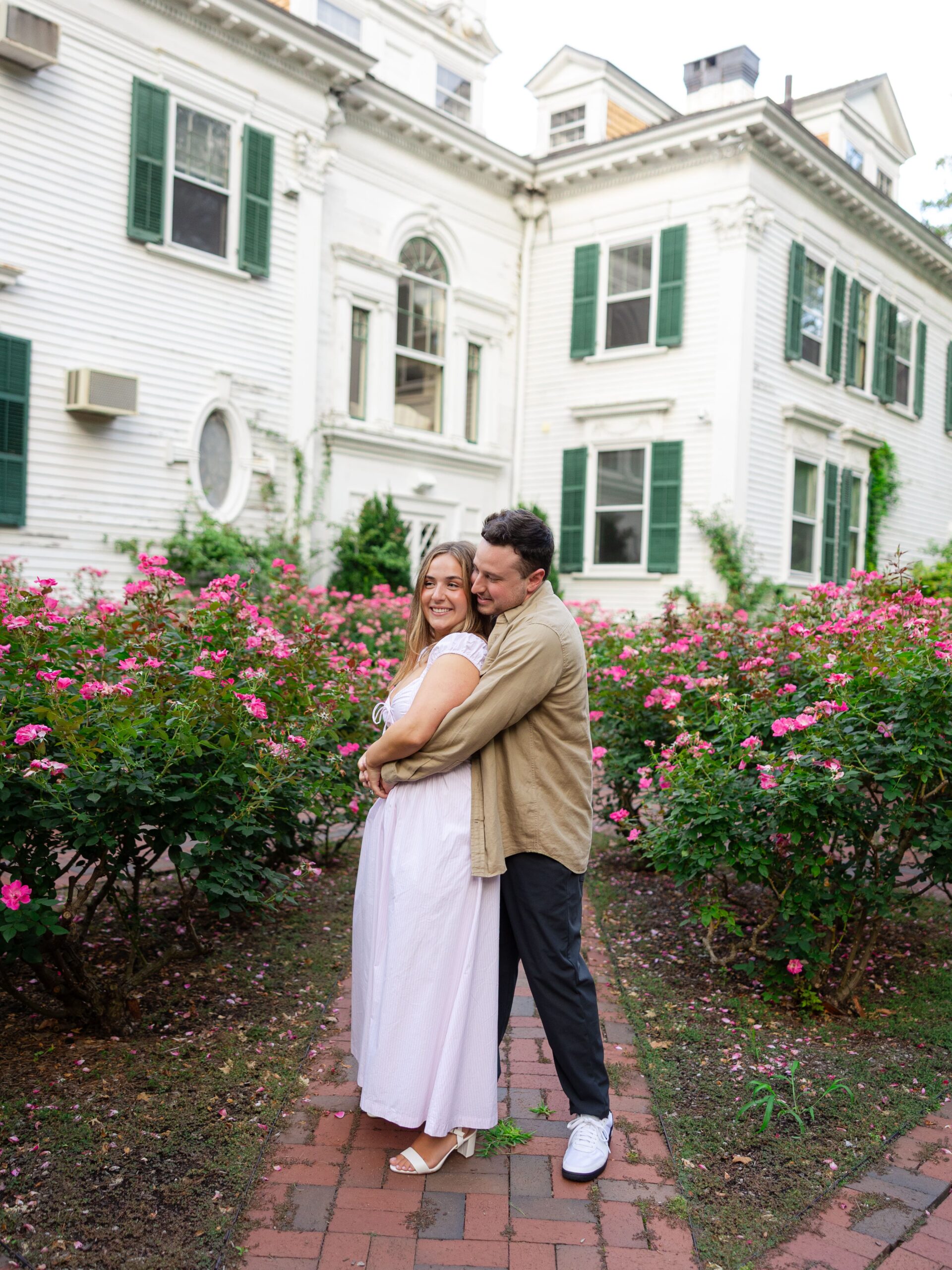 Sundial in the Rose Garden Engagement in New Jersey