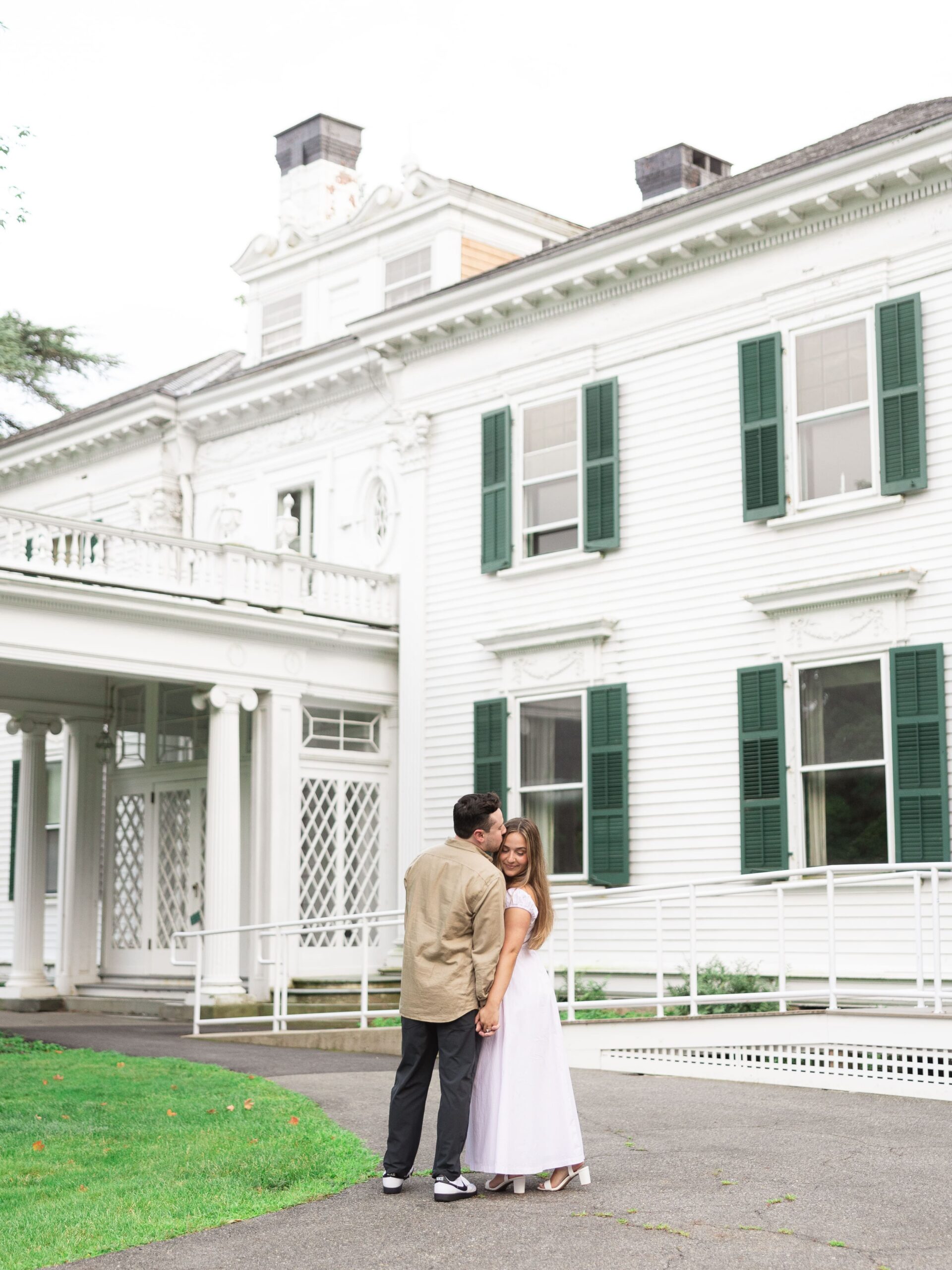 Sundial in the Rose Garden Engagement in New Jersey