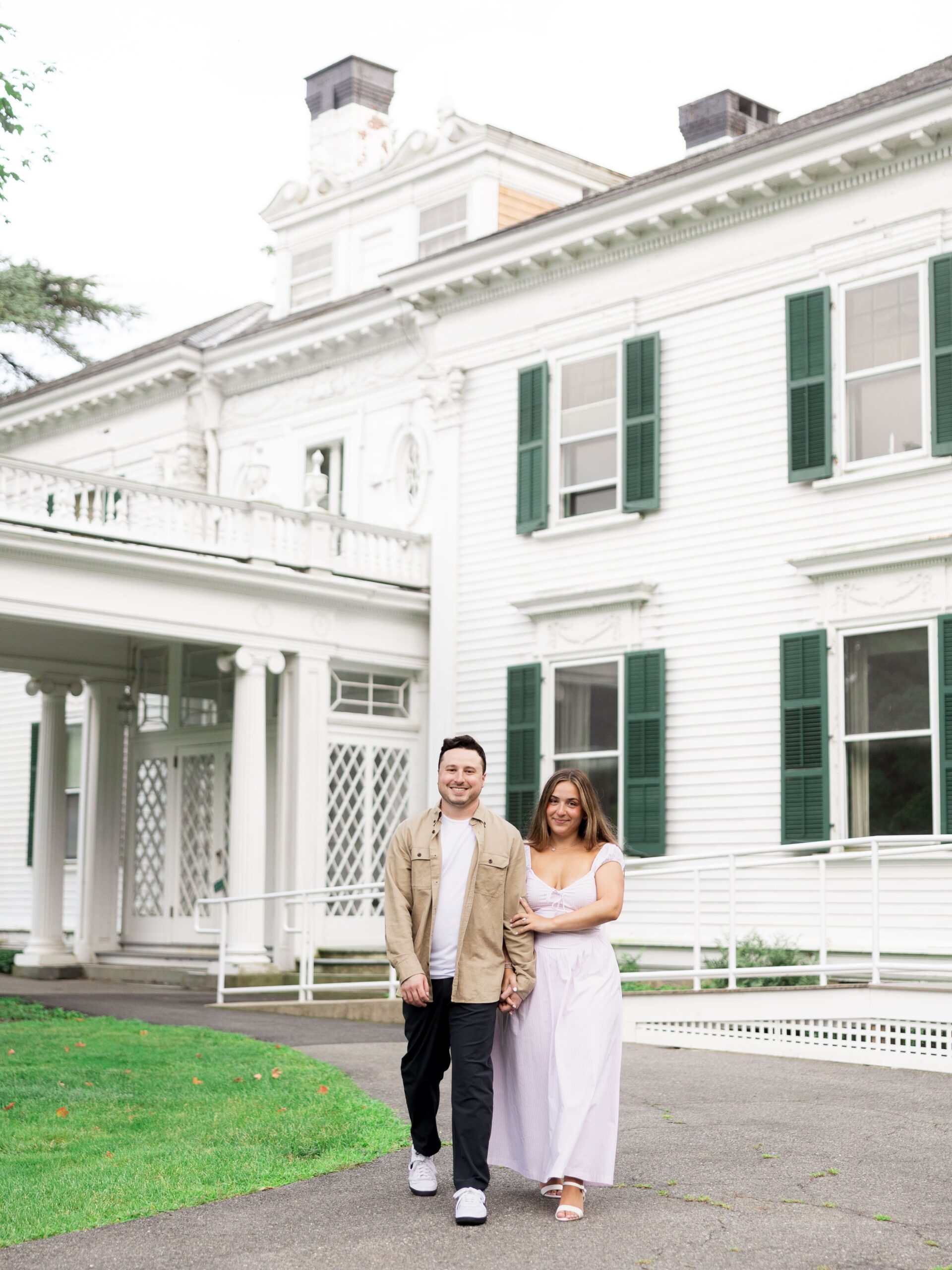 Sundial in the Rose Garden Engagement in New Jersey