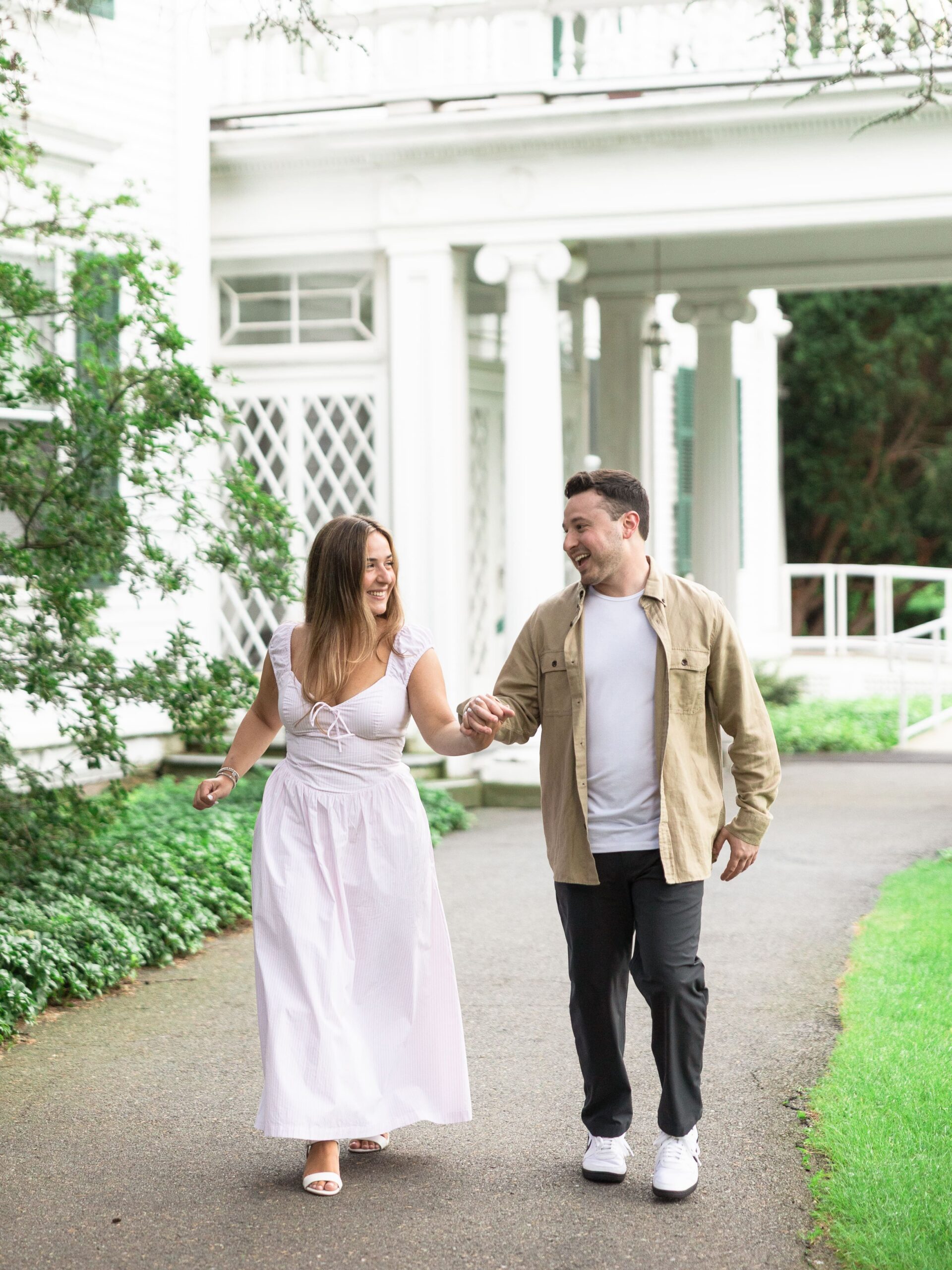 NJ Engagement Session at the Sundial in the Rose Garden