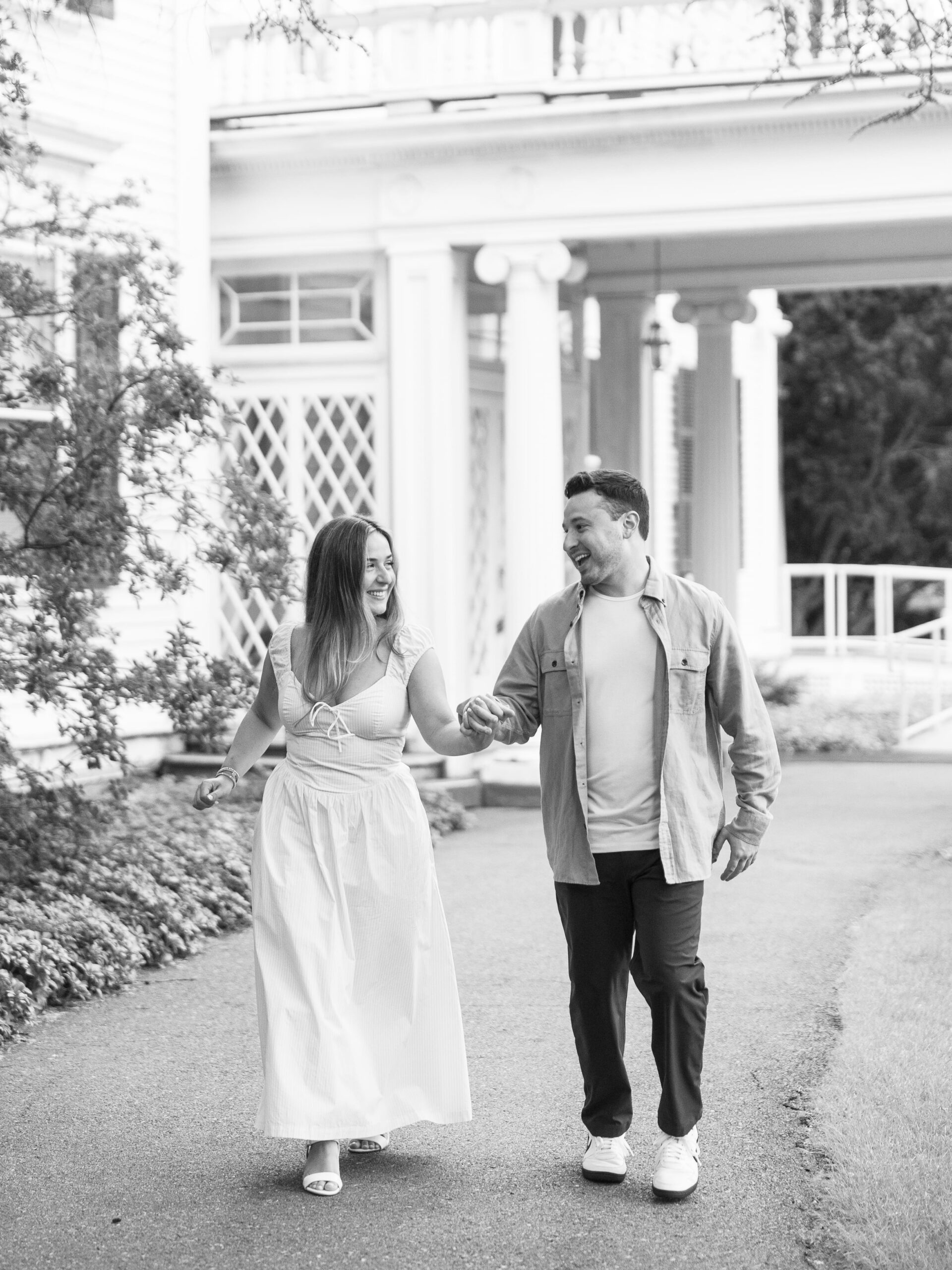 Sundial in the Rose Garden Engagement in New Jersey