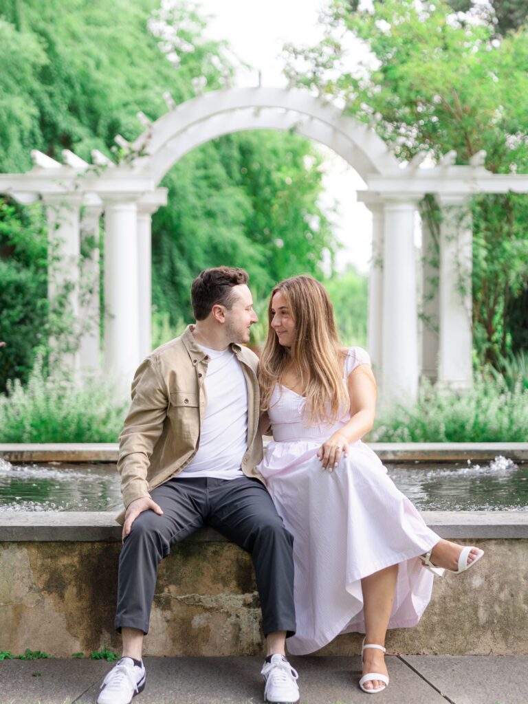 NJ Engagement Session at the Sundial in the Rose Garden