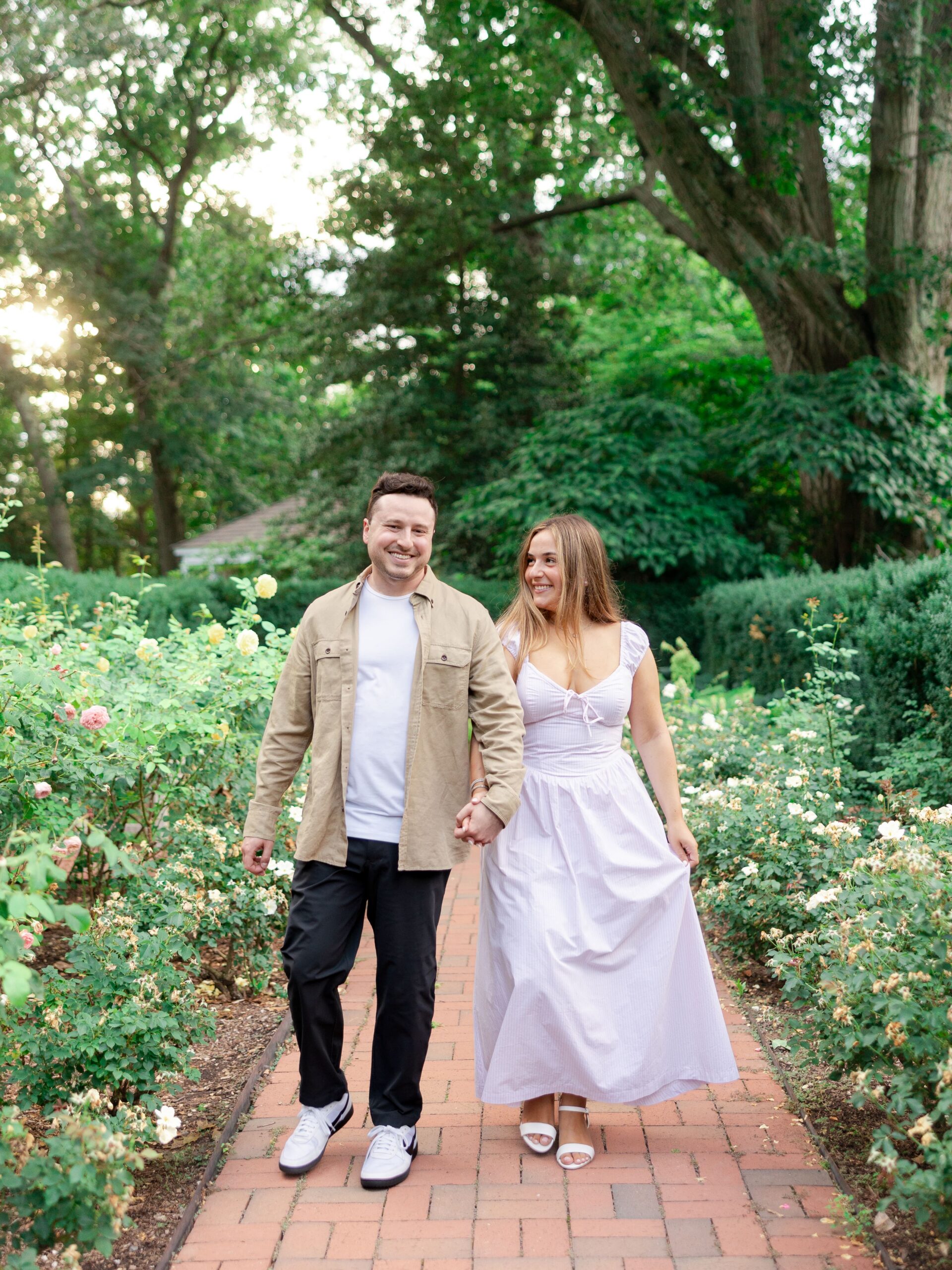 Sunset Engagement Session in Frelinghuysen Arboretum