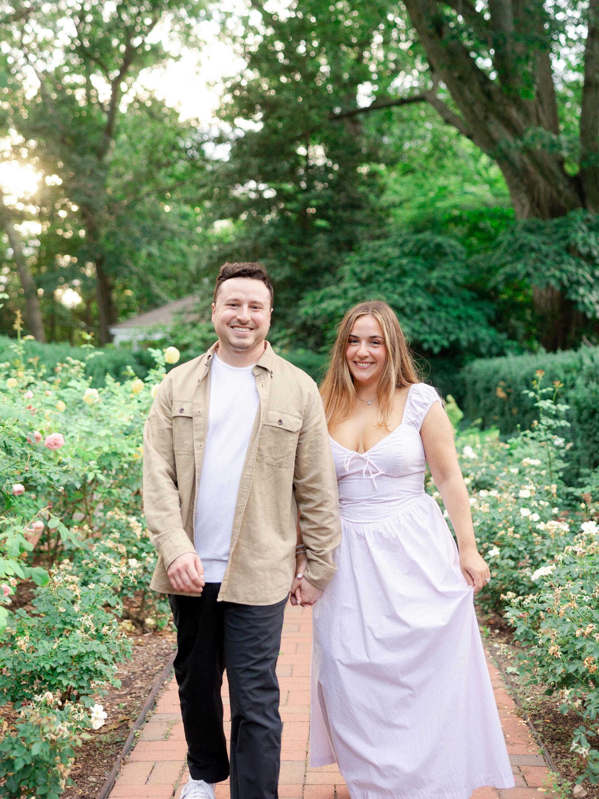 Sunset Engagement Session in Frelinghuysen Arboretum